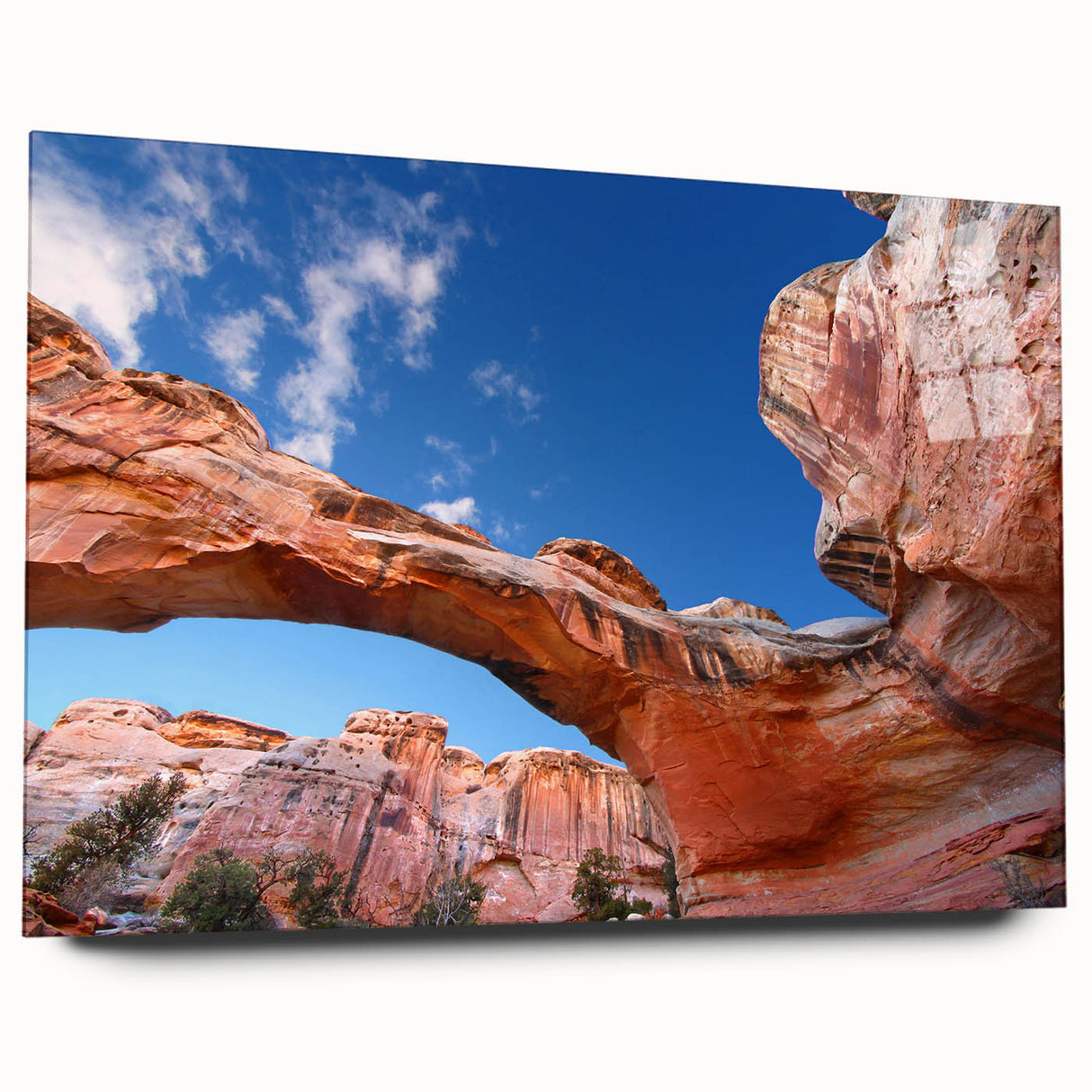 Acrylic print of Capitol Reef, Utah featuring earthy tones and a realistic style, suitable as bedroom or dining room art.