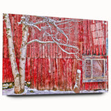 Acrylic glass print of a Vermont landscape in muted earth tones, suitable for bedroom or dining room decor.