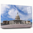 Acrylic print of the Washington D.C. Capitol in muted colors, ideal for dining room decor.