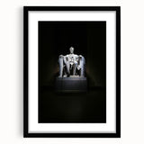 Abstract art print of Washington DC with vibrant colors on a textured, extra large canvas, ideal for living room decor.