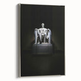 Framed canvas of Washington DC landscape featuring the Lincoln Memorial in muted colors, ideal for office decor.