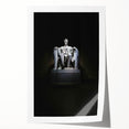 Rolled print of Washington D.C. scenery with Lincoln Memorial in muted gray tones, suitable for art wall dining room.