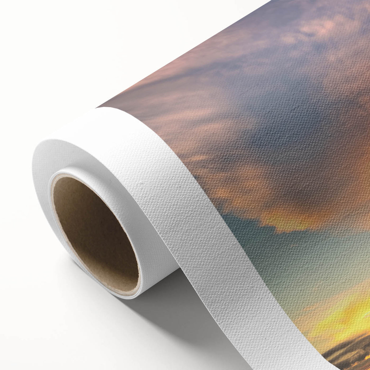 Art Deco style poster of Washington D.C. monuments in muted colors on rolled canvas, suitable for nursery wall art.