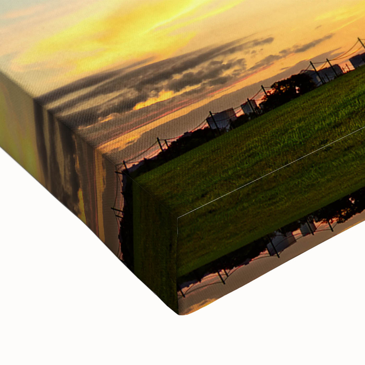 Black and white landscape art painting of the Washington DC monument on stretched canvas, ideal for bedroom wall decor.