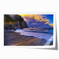 Olympic National Park landscape on rolled print, featuring lush green forests and mountain views.