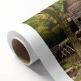 Art deco poster of West Virginia scenery in soft pastel shades, printed on rolled canvas, ideal for nursery wall art.