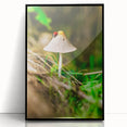 Large abstract wall art featuring mid-century modernist spring themes in vibrant greens and yellows on a framed acrylic.