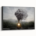 Black and white vintage poster art of classic cars, printed on a framed canvas, suitable for bedroom wall decor.