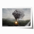 Extra large rolled print featuring a variety of vehicles in a colorful, abstract style, ideal for art wall dining room.