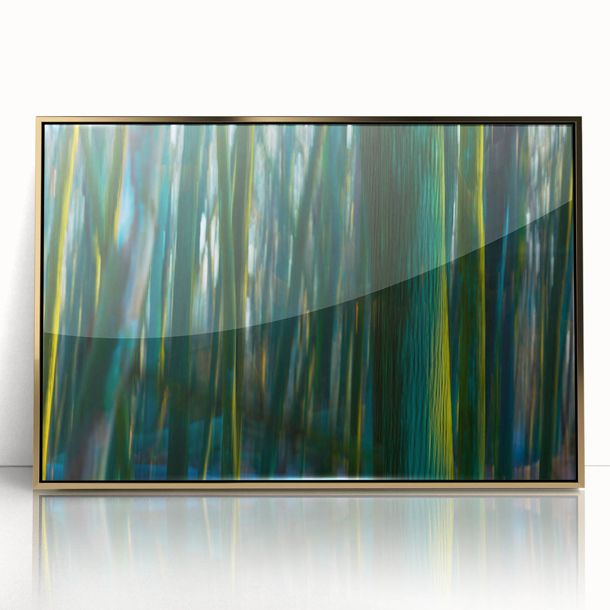 Dynamic Forest Motion Photography – Abstract Green Wall Art