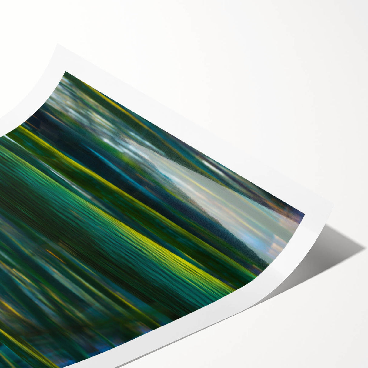 Dynamic Forest Motion Photography – Abstract Green Wall Art