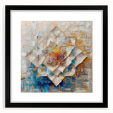 Abstract geometric black frame showcasing a minimalist design, featuring a matte finish and sleek lines, ideal for modern decor and artistic displays.