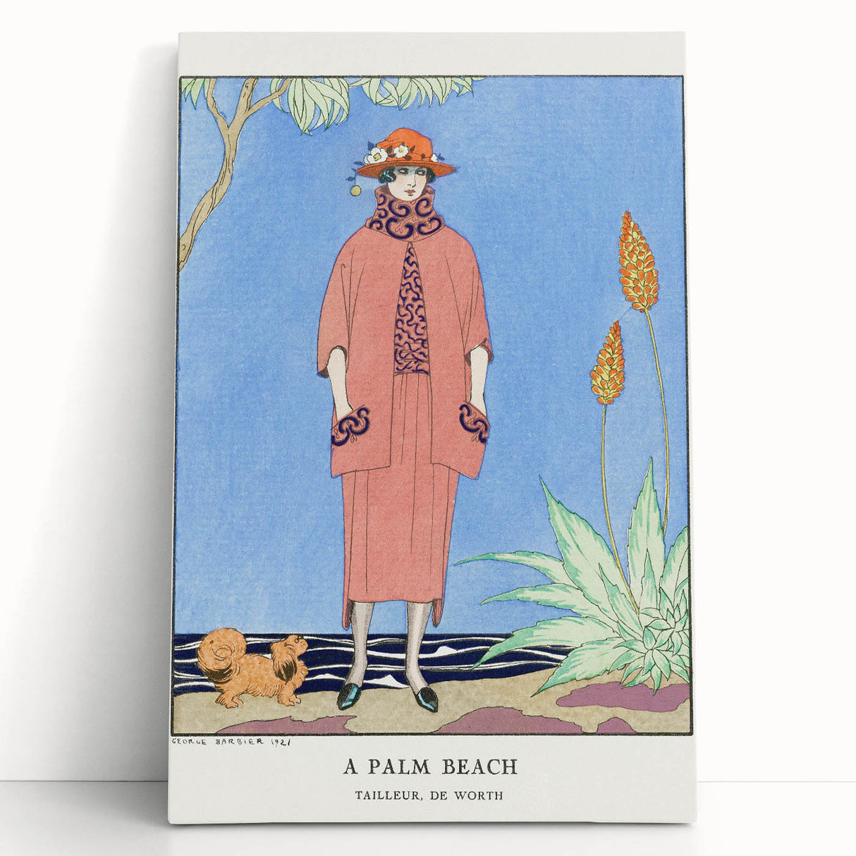 Art Deco Palm Beach Scene – Elegant 1920s Fashion Wall Art Print