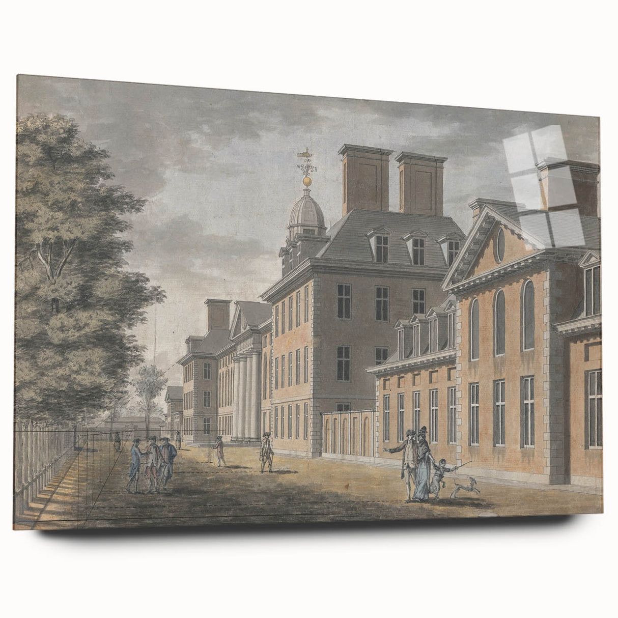 Neoclassical Art Print - North Front of Chelsea Hospital - Historic Reproduction