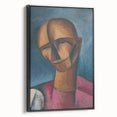 Expressive Cubist Portrait - Picasso-Inspired Geometric Wall Art Print