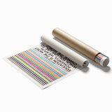Extra large rolled print featuring delicate floral art in soft pastel colors, suitable for classy bathroom wall art.