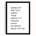Spooky Character Names Halloween Wall Art - Halloween Wall Decor