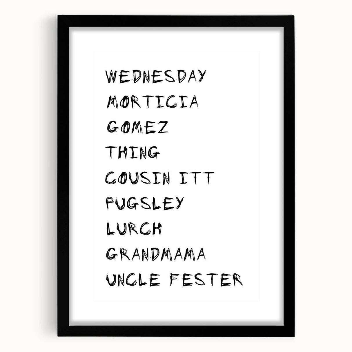 Spooky Character Names Halloween Wall Art - Halloween Wall Decor