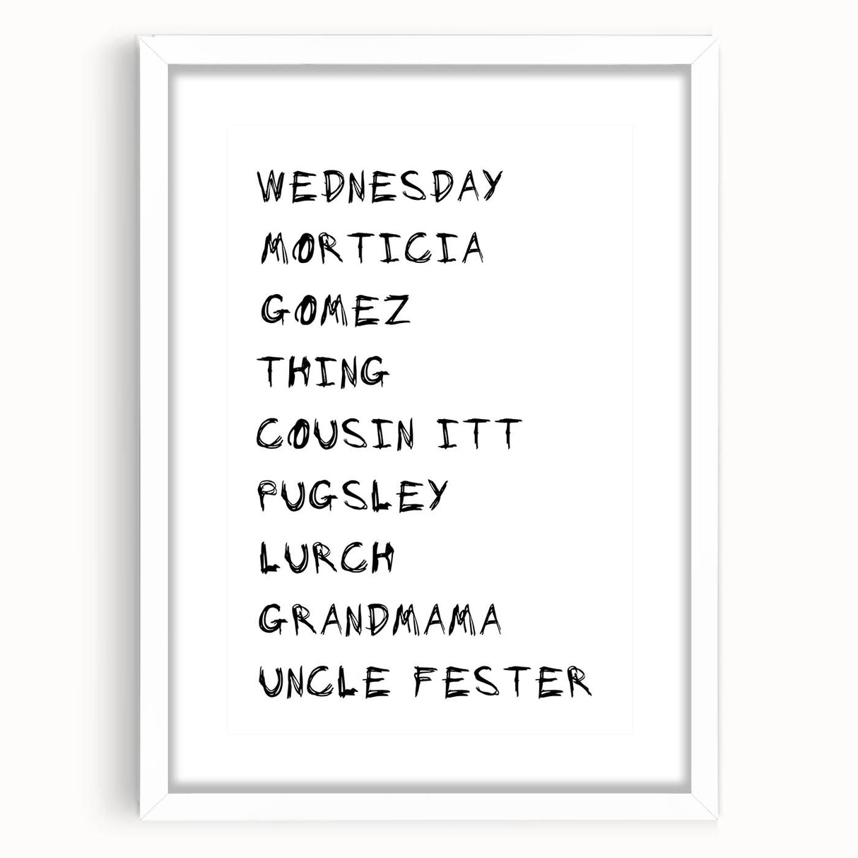 Spooky Character Names Halloween Wall Art - Halloween Wall Decor