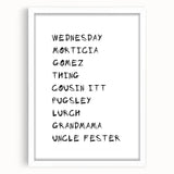 Spooky Character Names Halloween Wall Art - Halloween Wall Decor
