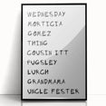 Spooky Character Names Halloween Wall Art - Halloween Wall Decor