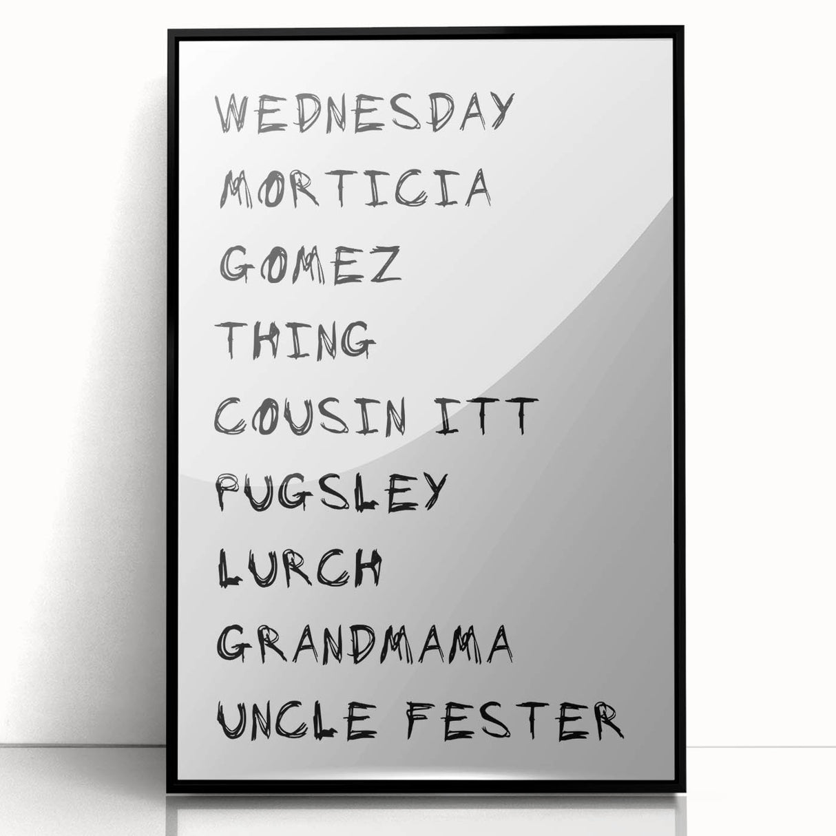 Spooky Character Names Halloween Wall Art - Halloween Wall Decor