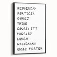 Spooky Character Names Halloween Wall Art - Halloween Wall Decor
