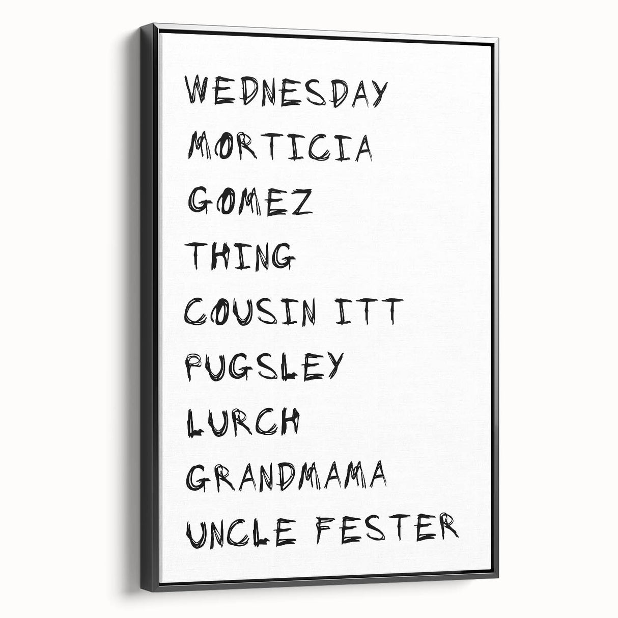 Spooky Character Names Halloween Wall Art - Halloween Wall Decor