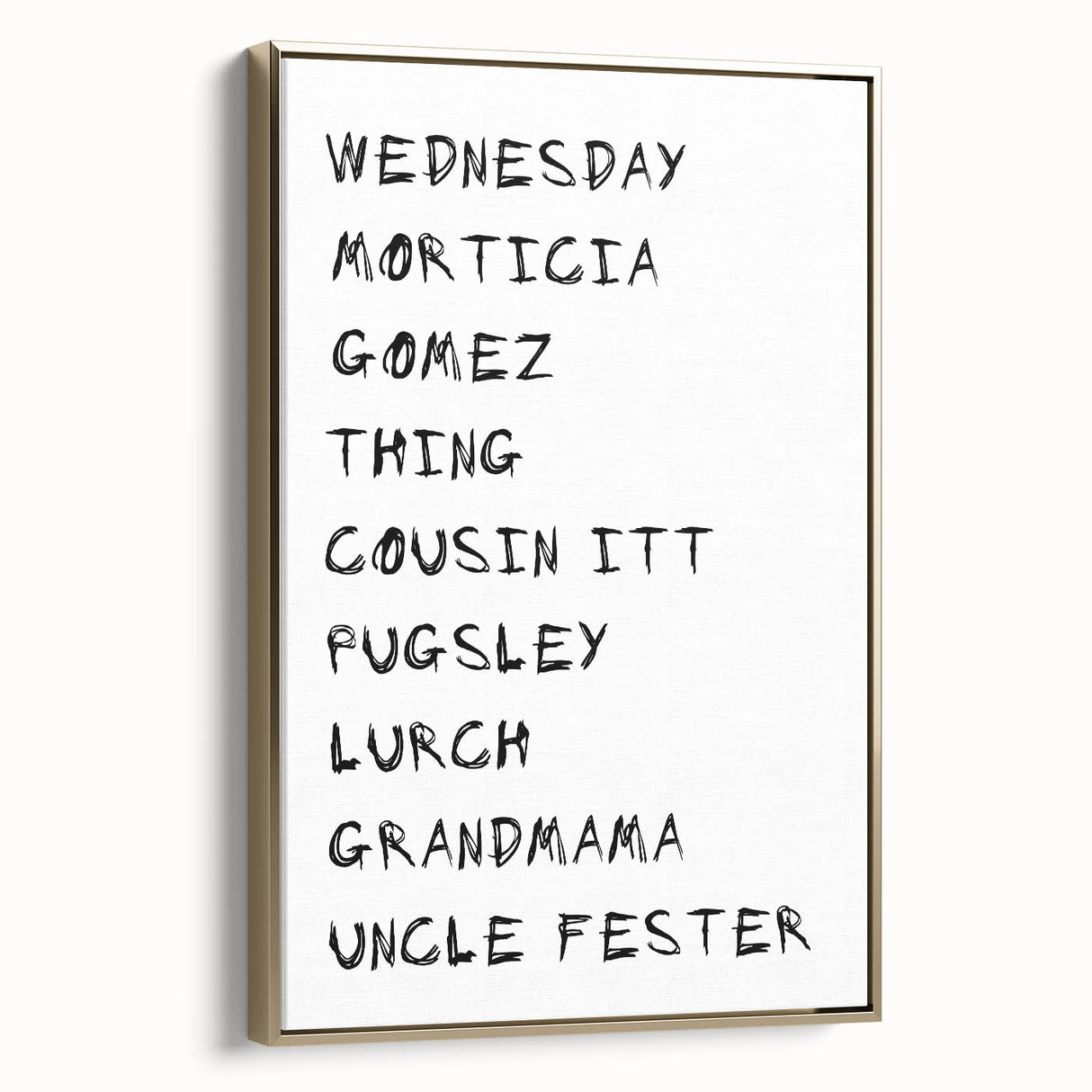 Spooky Character Names Halloween Wall Art - Halloween Wall Decor