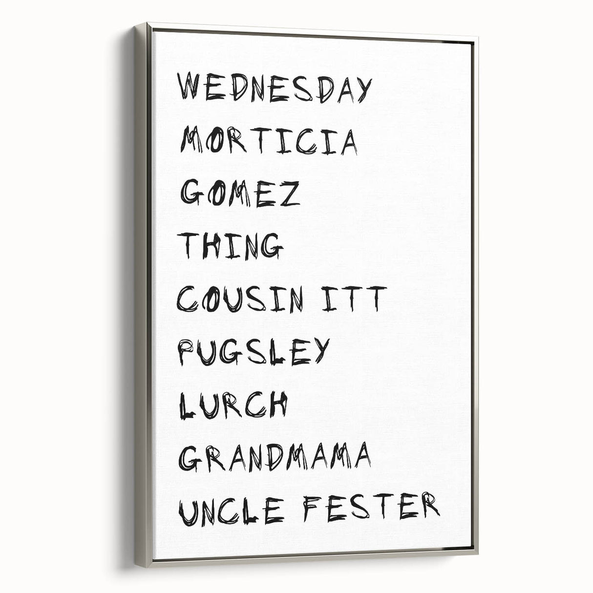 Spooky Character Names Halloween Wall Art - Halloween Wall Decor