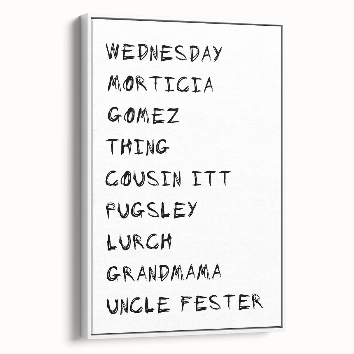 Spooky Character Names Halloween Wall Art - Halloween Wall Decor