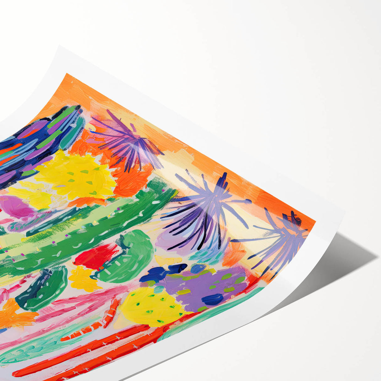 Children's Wall Art Prints - Cactus Garden Nursery Wall Decor