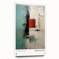 Large abstract wall art in vibrant red and orange tones on acrylic glass, ideal for modern bedroom or dining room ambiance.