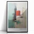 Large abstract wall art featuring Rothko-inspired blocks of color in deep red and black on a framed acrylic.