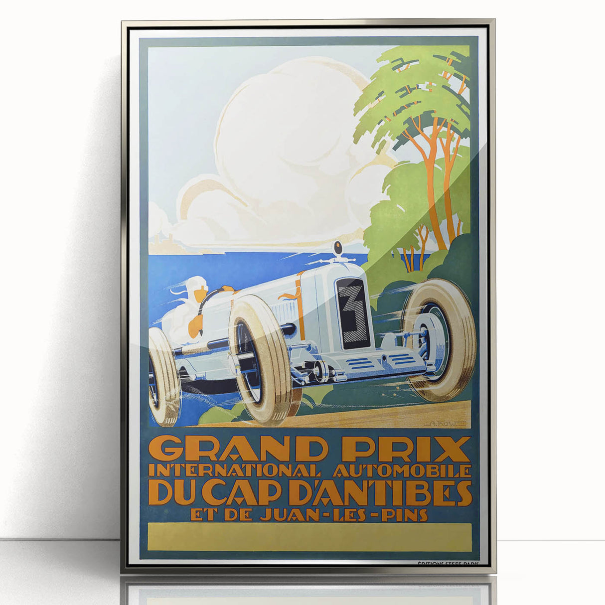 Retro Grand Prix Racing Poster - 1929 Vintage Automobile Wall Art