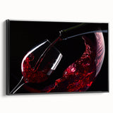 Red Wine Elegance - Modern Kitchen Art for Sophisticated Decor