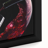 Red Wine Elegance - Modern Kitchen Art for Sophisticated Decor