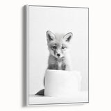 Bathroom Wall Decor - Cute Fox Artwork