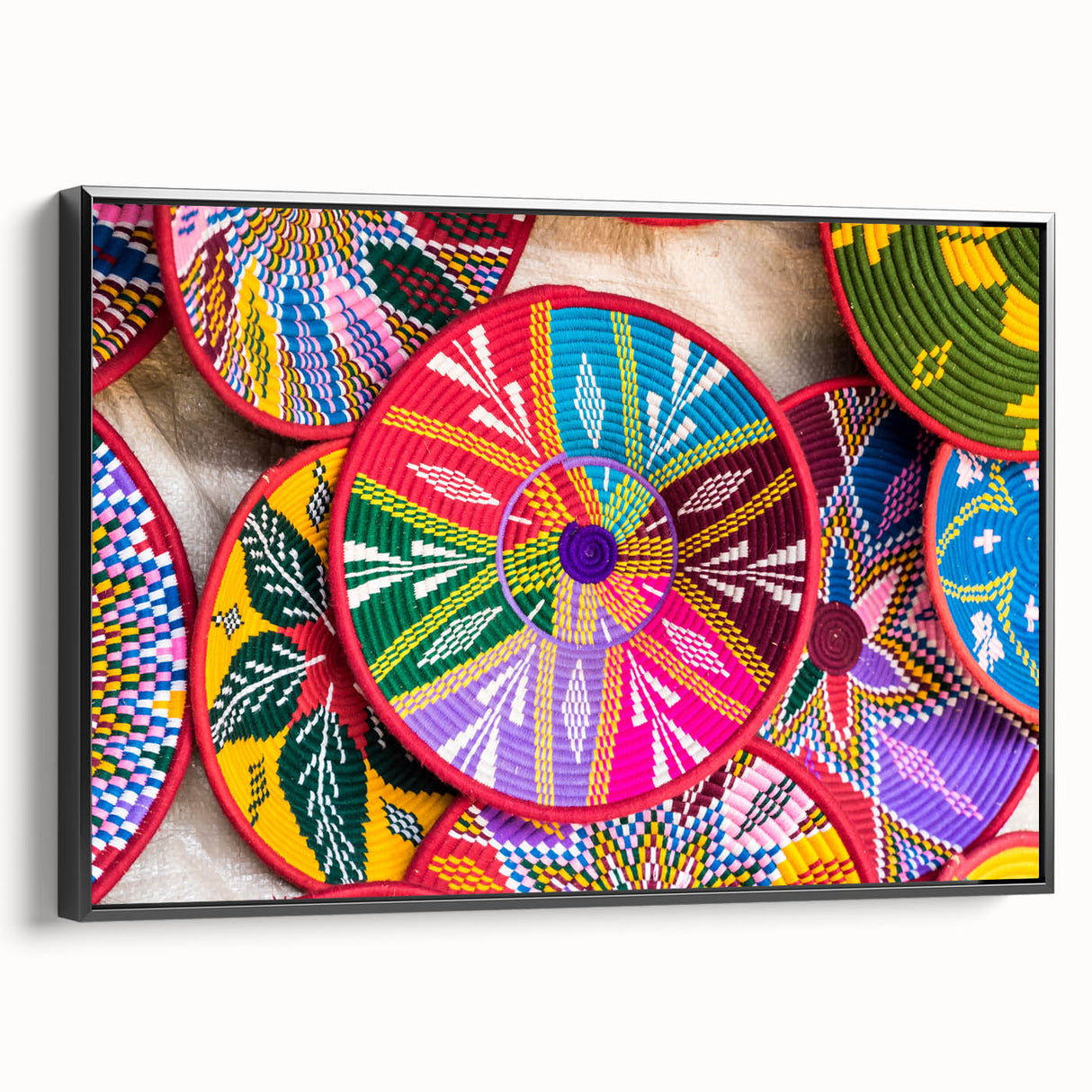 Framed canvas featuring a black and white Ethiopian landscape, ideal for bedroom wall decor.