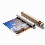 Extra large rolled print of Madagascar scenery with vibrant floral elements, ideal for classy bathroom wall art.