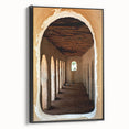 Black and white landscape art painting of Mali on framed canvas, ideal for bedroom decor.