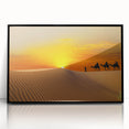 Large abstract wall art depicting a Moroccan landscape in muted earth tones on framed acrylic.