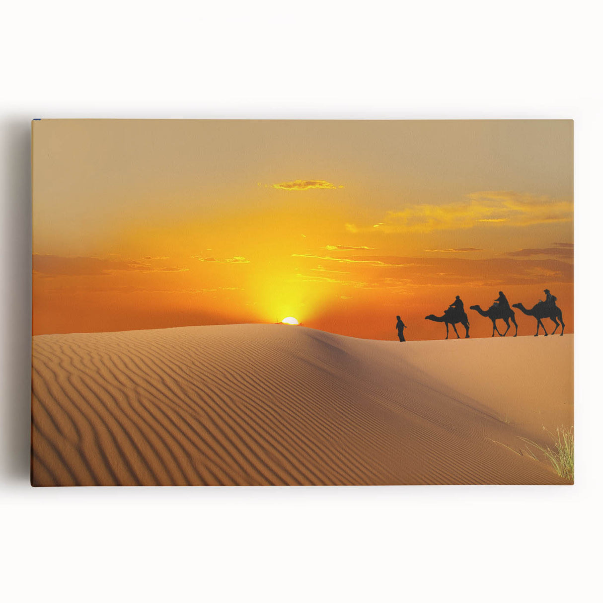 Black and white photograph of Moroccan scenery on large stretched canvas, suitable for kitchen wall art.