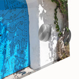 Large abstract wall art depicting the Tunisian landscape in muted earth tones on acrylic glass, ideal for dining room decor.