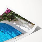 Extra large rolled canvas print depicting line art flowers in monochrome, ideal for large living room wall art.