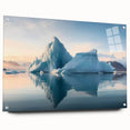 Antarctic scenery on large acrylic glass, featuring icy blue and white tones, suitable for bedroom or dining room wall art.