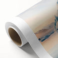 Art Deco style poster depicting a serene Antarctic landscape on rolled canvas, ideal for nursery wall art.