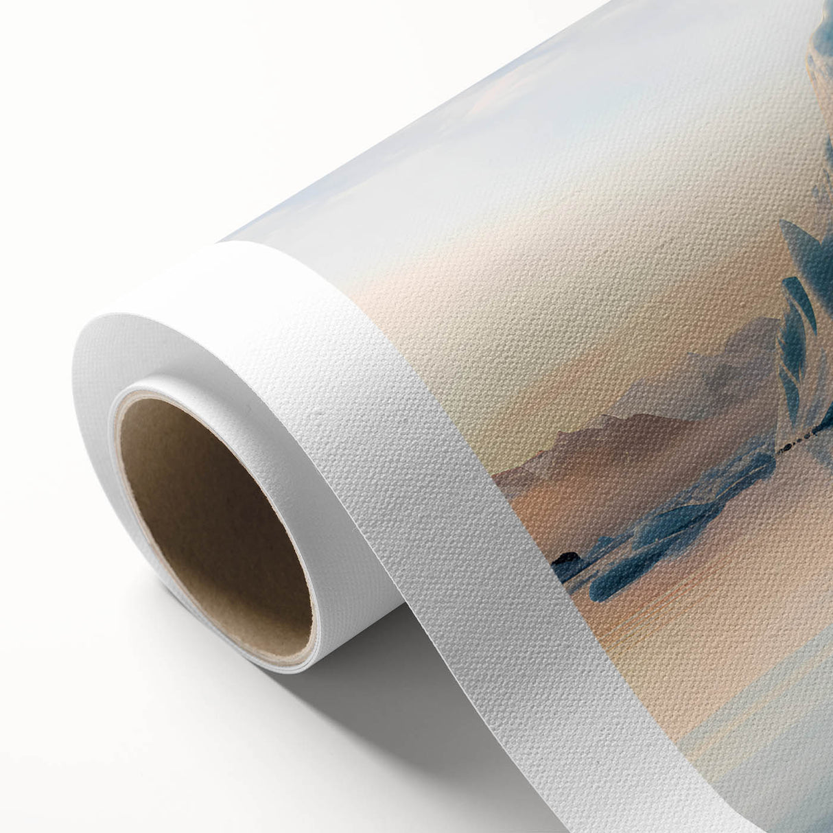 Art Deco style poster depicting a serene Antarctic landscape on rolled canvas, ideal for nursery wall art.