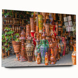 Large abstract wall art featuring vibrant hues of blue and orange on acrylic glass, ideal for bedroom or dining room decor.