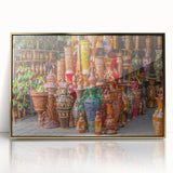 Framed acrylic print of a Bangladesh landscape in muted earth tones, ideal for modern art wall decor.